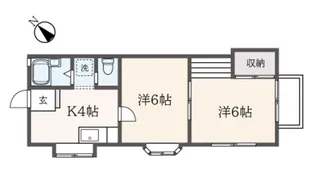 第2コーポたかす【2階】の間取り