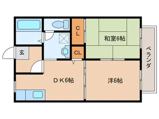 クレール西二見【2階】の間取り