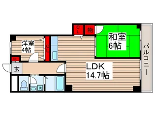 パラスト北小金【3階】の間取り