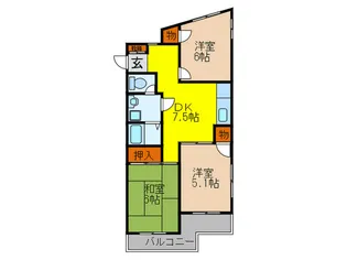 U.J.ビル宝塚【1階】の間取り