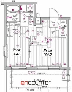 ガーラ・ヴィスタ練馬【5階】の間取り