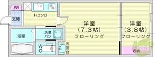 ジャスティス【1階】の間取り