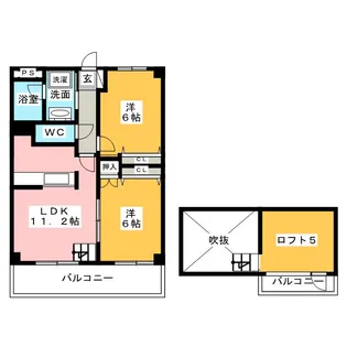 サンベル中郷【4階】の間取り