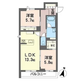 モハ セレーノ【1階】の間取り