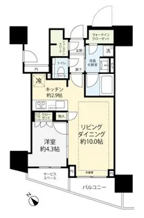 プラウドタワー相模大野クロス【29階】の間取り