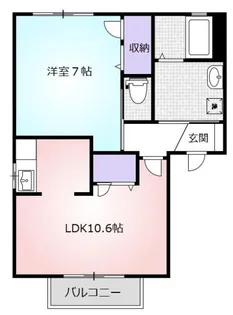 ヴィラ・フローラルB【2階】の間取り