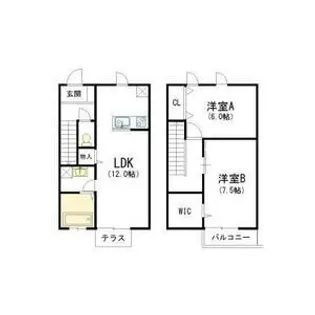 プランドールA・B・C棟【1階】の間取り