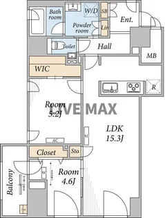 THE MAYFAIR【10階】の間取り