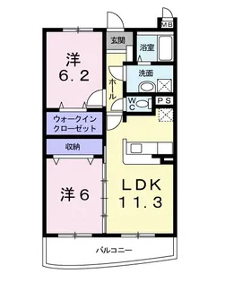 アベニール三鷹R【1階】の間取り