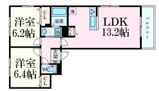 ユアメゾン南観音【3階】の間取り