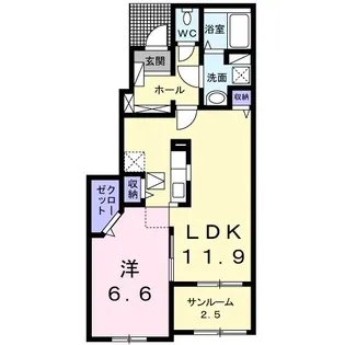 ジェネシス【1階】の間取り