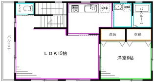 新町ユキハイツ A【2階】の間取り