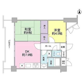 ヴェラハイツ目黒ガーデン【2階】の間取り