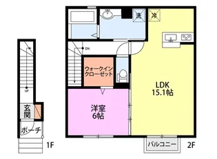 リヤンII【2階】の間取り