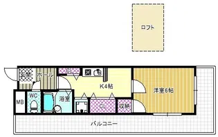 αワンマンション【5階】の間取り
