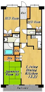 レジディア葛西【4階】の間取り