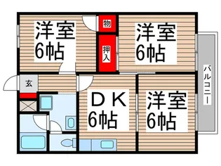 クレ-ル月見野【2階】の間取り
