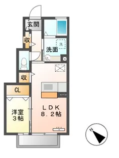 サン ルミエール相川【1階】の間取り