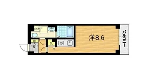 ランブラス衣笠【1階】の間取り