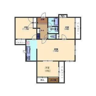 パークコート昭和町【2階】の間取り