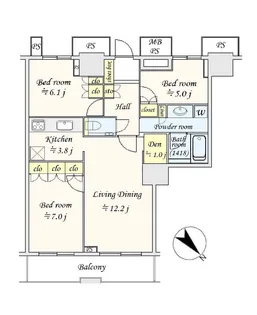 THE TOKYO TOWERS シータワー【18階】の間取り