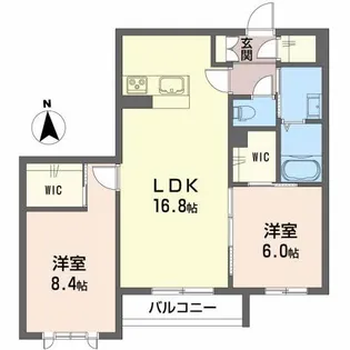 グランデュオ イースト【2階】の間取り
