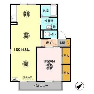 プライム長浦【2階】の間取り
