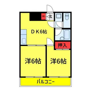 サンライズ末広I【3階】の間取り
