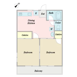 シティハイムフローラル【2階】の間取り