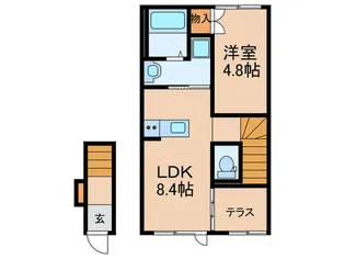 ソラール楓B【2階】の間取り
