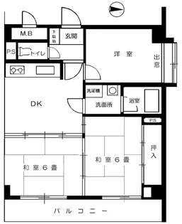 関東バス高井戸ハイツ【5階】の間取り
