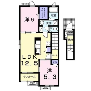 ソール オリエンスVI【2階】の間取り