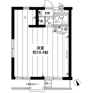 ライオンズマンション下総中山第弐【3階】の間取り