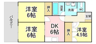 ギャランドラ片野【4階】の間取り