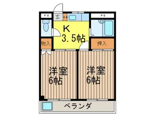 リッツマリオット【1階】の間取り