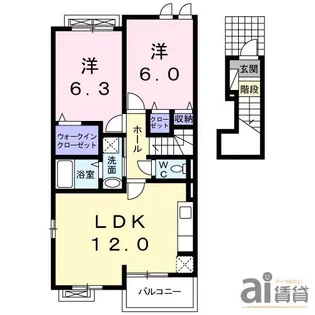 サンパティーク宮ノ台 B【2階】の間取り