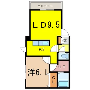 BRUN CUBE II【3階】の間取り