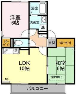 フルールメゾン A棟【2階】の間取り