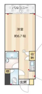 フラッツ和泉【4階】の間取り