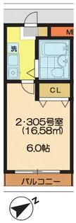 バーミリオン市川【2階】の間取り