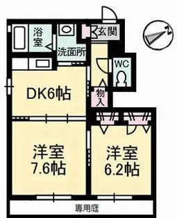 シャーメゾンK【1階】の間取り