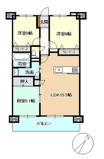 アルファステイツ光の森【3階】の間取り