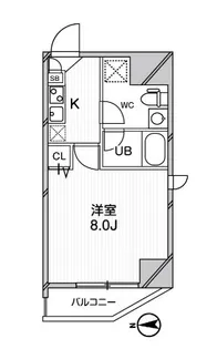 ジェノヴィア蒲田スカイガーデン【5階】の間取り