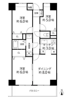 T s garden東尾久【8階】の間取り