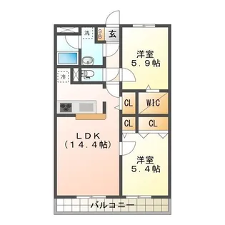 サンシャインスクエア【2階】の間取り