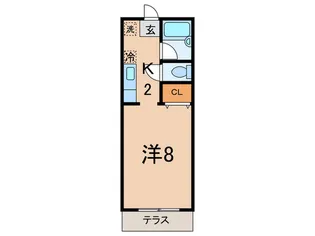 スカイハイツ北千束【1階】の間取り