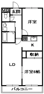 アクロス山口【5階】の間取り