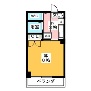 コーポラス山田【4階】の間取り