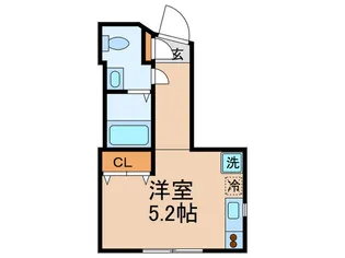 レスク中目黒アパ-トメント【1階】の間取り