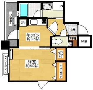 西荻ミキサンハイツ【2階】の間取り
